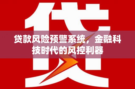 荣县贷款风险预警系统，金融科技时代的风控利器