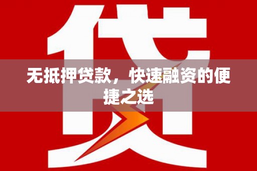 荣县无抵押贷款，快速融资的便捷之选