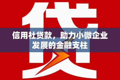 荣县信用社贷款，助力小微企业发展的金融支柱