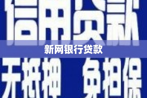 荣县新网银行贷款