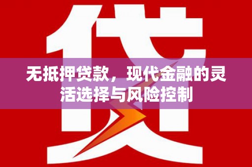 荣县无抵押贷款，现代金融的灵活选择与风险控制