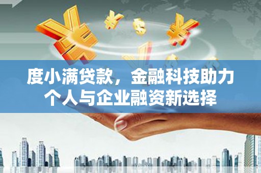 荣县度小满贷款，金融科技助力个人与企业融资新选择
