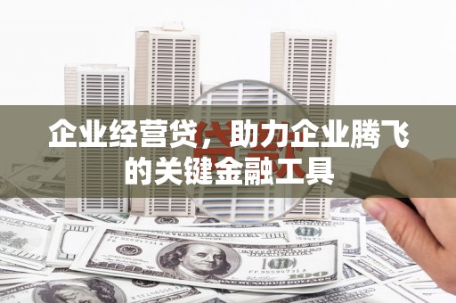 荣县企业经营贷，助力企业腾飞的关键金融工具