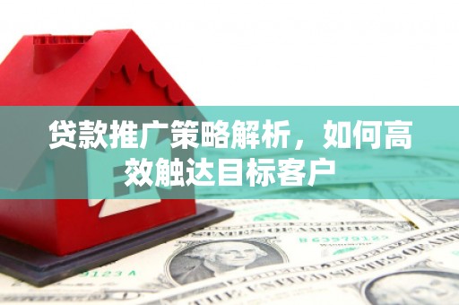 荣县贷款推广策略解析，如何高效触达目标客户