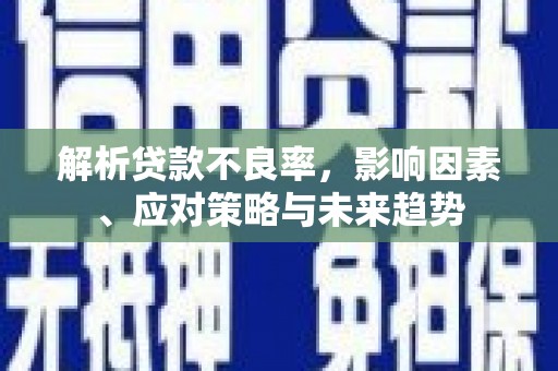 荣县解析贷款不良率，影响因素、应对策略与未来趋势