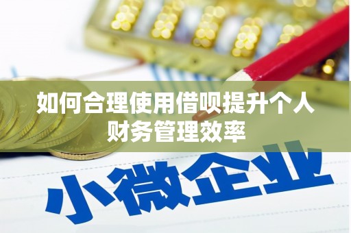 荣县如何合理使用借呗提升个人财务管理效率
