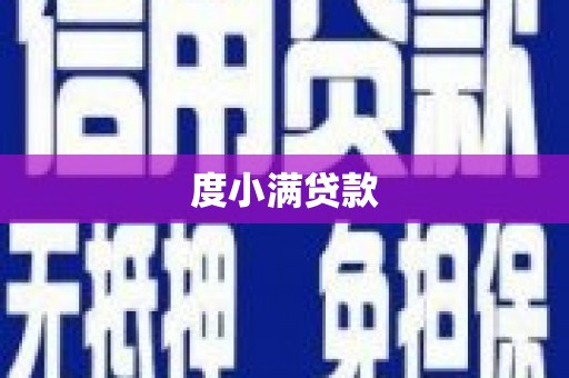 荣县度小满贷款