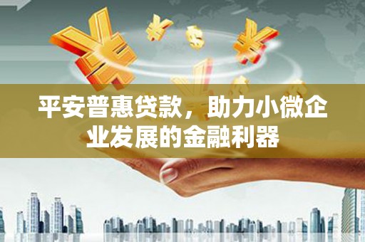 荣县平安普惠贷款，助力小微企业发展的金融利器