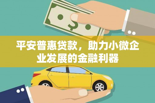 荣县平安普惠贷款，助力小微企业发展的金融利器