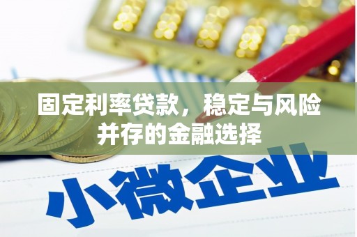 荣县固定利率贷款，稳定与风险并存的金融选择