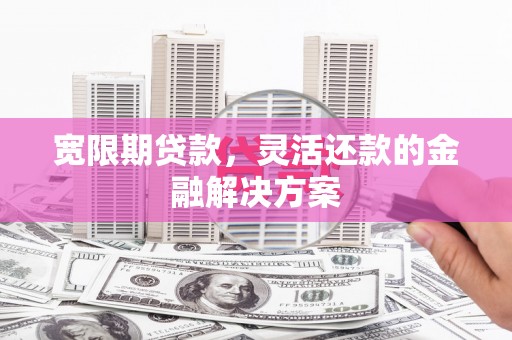 荣县宽限期贷款，灵活还款的金融解决方案