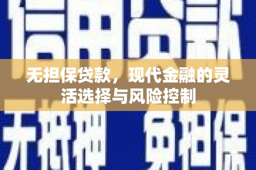 荣县无担保贷款，现代金融的灵活选择与风险控制
