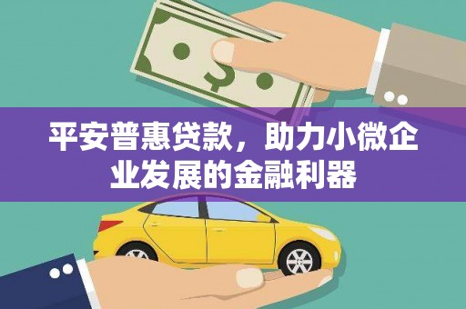 荣县平安普惠贷款，助力小微企业发展的金融利器