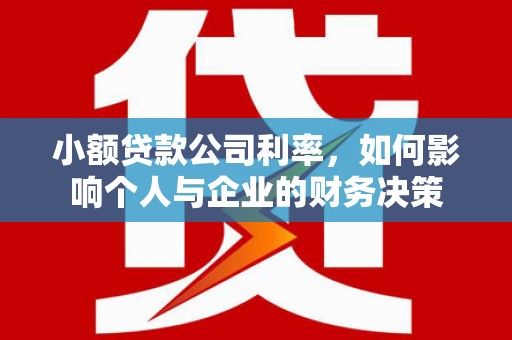 荣县小额贷款公司利率，如何影响个人与企业的财务决策