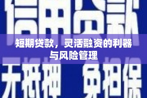 荣县短期贷款，灵活融资的利器与风险管理