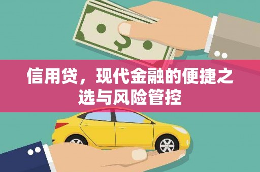 荣县信用贷，现代金融的便捷之选与风险管控